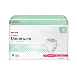 Absorbent Underwear McKesson Pull On with Tear Away Seams Adult Small Unisex Disposable Moderate Absorbency