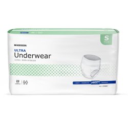 Absorbent Underwear McKesson Ultra Pull On with Tear Away Seams Adult Small Unisex Disposable Heavy Absorbency