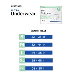 Absorbent Underwear McKesson Ultra Pull On with Tear Away Seams Adult 2X-Large Unisex Disposable Heavy Absorbency - Image 4