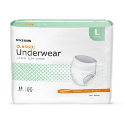 Absorbent Underwear McKesson Classic Pull On with Tear Away Seams Adult Large Unisex Disposable Light Absorbency
