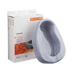 Contoured Bedpan McKesson Unisex Gray 84 oz. / 2484 mL