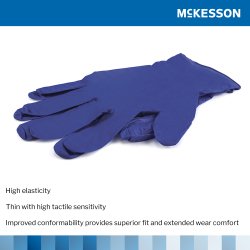 Exam Glove McKesson ConfidermĀ® 3.0 Medium 100 per Box NonSterile Nitrile Standard Cuff Length Textured Fingertips Blue Chemo Tested / Fentanyl Tested - Image 4