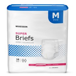Incontinence Brief McKesson Adult Medium Unisex Disposable Moderate Absorbency
