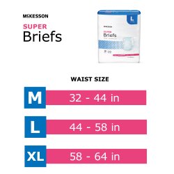 Incontinence Brief McKesson Adult Medium Unisex Disposable Moderate Absorbency - Image 4