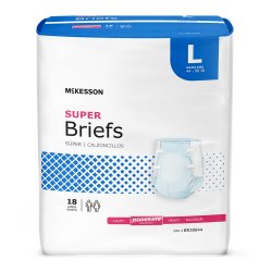 Incontinence Brief McKesson Adult Large Unisex Disposable Moderate Absorbency