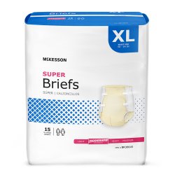 Incontinence Brief McKesson Adult X-Large Unisex Disposable Moderate Absorbency