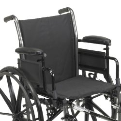 Lightweight Wheelchair McKesson Dual Axle Desk Length Arm Swing-Away Footrest Black Upholstery 18 Inch Seat Width Adult 300 lbs. Weight Capacity - Image 3