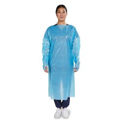 Protective Procedure Gown McKesson One Size Fits Most Blue NonSterile Not Rated Disposable