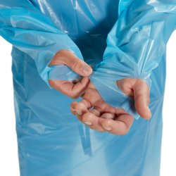 Protective Procedure Gown McKesson One Size Fits Most Blue NonSterile Not Rated Disposable - Image 5