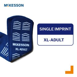 Slipper Socks McKesson Unisex Adult X-Large Single Tread Single Patient Use Royal Blue - Image 3