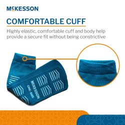 Slipper Socks McKesson Unisex Adult One Size Fits Most Single Tread Single Patient Use Teal - Image 5