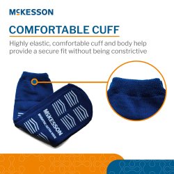 Slipper Socks McKesson Unisex Adult Bariatric / X-Wide Single Tread Single Patient Use Royal Blue - Image 5
