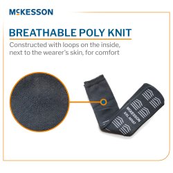 Slipper Socks McKesson Unisex Adult One Size Fits Most Single Tread Single Patient Use Teal - Image 2