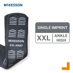 Slipper Socks McKesson Unisex Adult One Size Fits Most Single Tread Single Patient Use Teal - Image 3