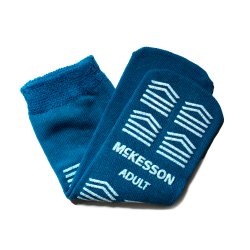 Slipper Socks McKesson Unisex Adult Large Single Tread Single Patient Use Teal