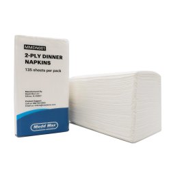 Dinner Napkin Medd Max Virgin White Paper