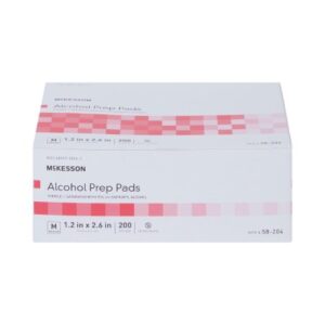 Alcohol Prep Pad McKesson 70% Strength Isopropyl Alcohol Individual Packet Medium Sterile