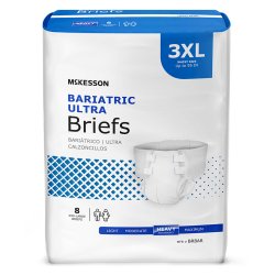 Incontinence Brief McKesson Ultra Bariatric Adult 3X-Large Unisex Disposable Heavy Absorbency
