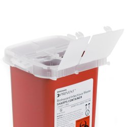 Sharps Container McKesson PreventĀ® Red Base 6-1/4 H X 4-1/4 W X 4-1/4 D Inch Vertical Entry 0.25 Gallon - Image 5