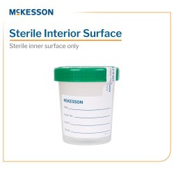 Specimen Container McKesson 120 mL (4 oz.) Screw Cap Sterile Inside Only - Image 2