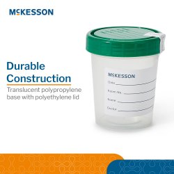Specimen Container McKesson 120 mL (4 oz.) Screw Cap Sterile Inside Only - Image 4