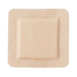 5-Layer Foam Dressing McKesson 4 X 4 Inch With Border Film Backing Silicone Gel Adhesive Square Sterile - Image 2
