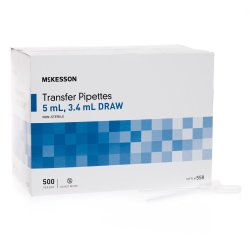 Transfer Pipette McKesson 5 mL 0.5 to 1 mL Graduation Increments NonSterile